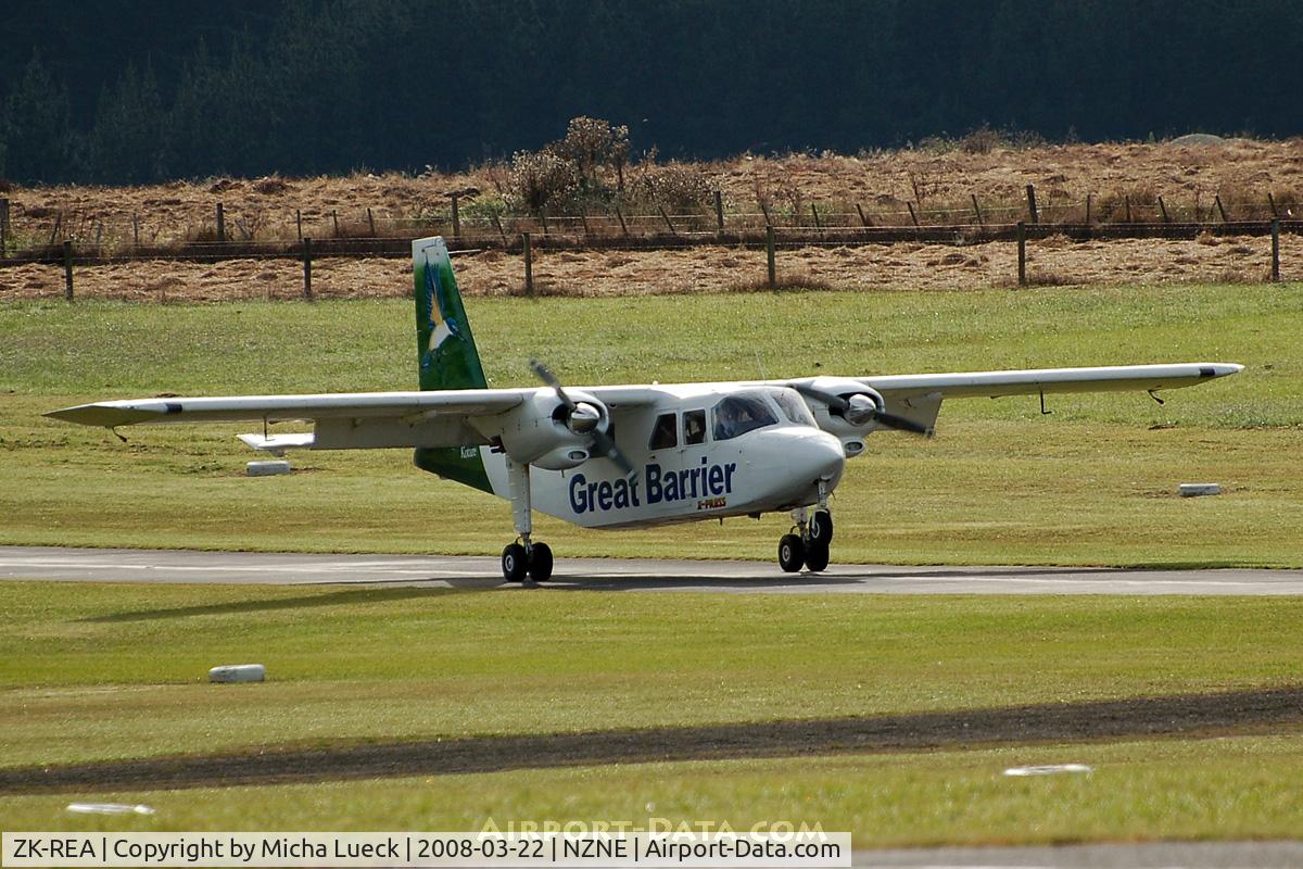ZK-REA, Britten-Norman BN-2A-26 Islander C/N 43, At North Shore Aerodrome