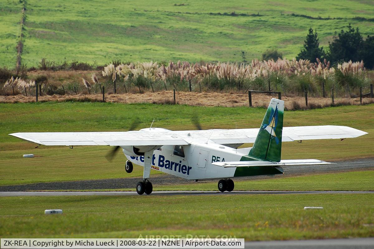 ZK-REA, Britten-Norman BN-2A-26 Islander C/N 43, At North Shore Aerodrome