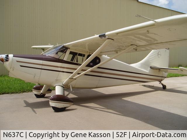 N637C, 1947 Stinson 108-3 Voyager C/N 108-3637, N637c at Northwest Regional near Fort Worth, Texas.