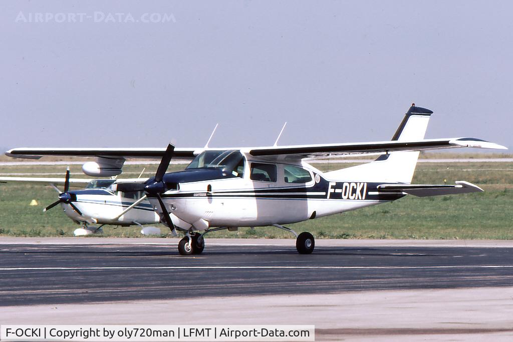 F-OCKI, Cessna T210N Turbo Centurion C/N 21063992, Sat in the baking sun in Montpellier.  August 1982