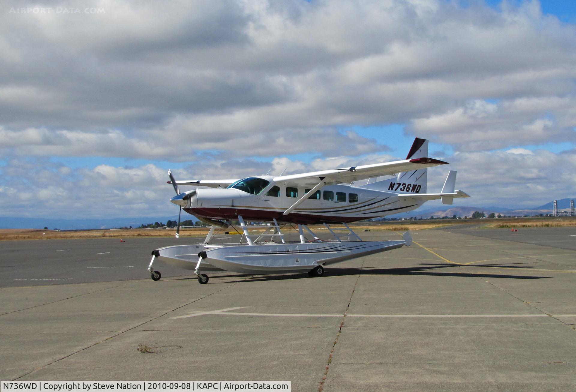 N736WD, 2005 Cessna 208 C/N 20800392, Float-equipped 2005 Cessna 2008 arriving @ Napa, CA