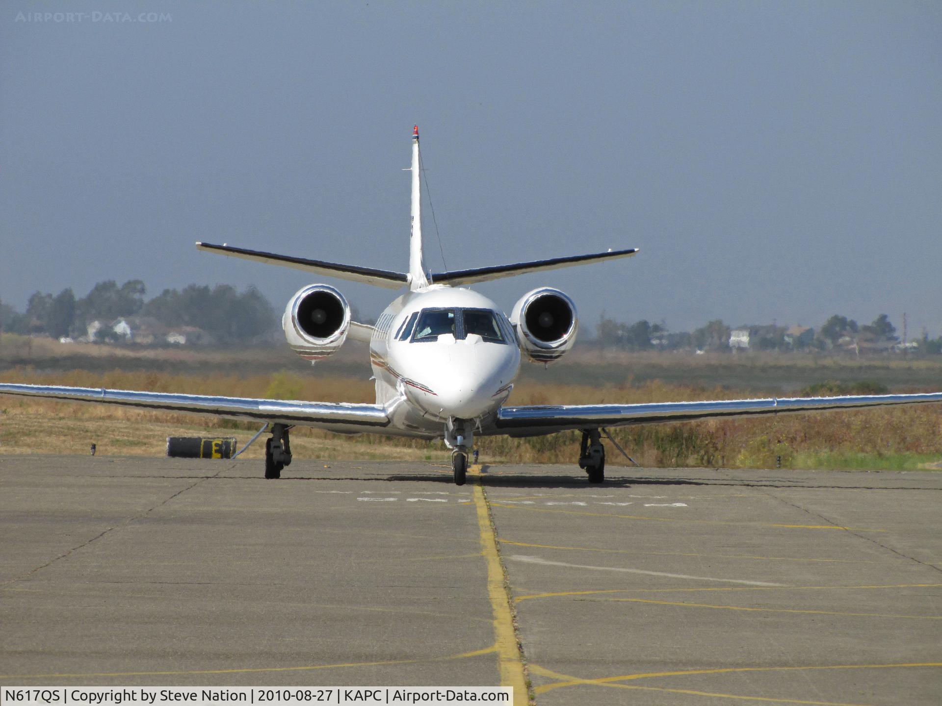 N617QS, 2004 Cessna 560XL Citation XLS C/N 560-5509, Head-on shot of Netjets 2005 Cessna 560XL arriving from San Antonio In't, TX (KSAT)