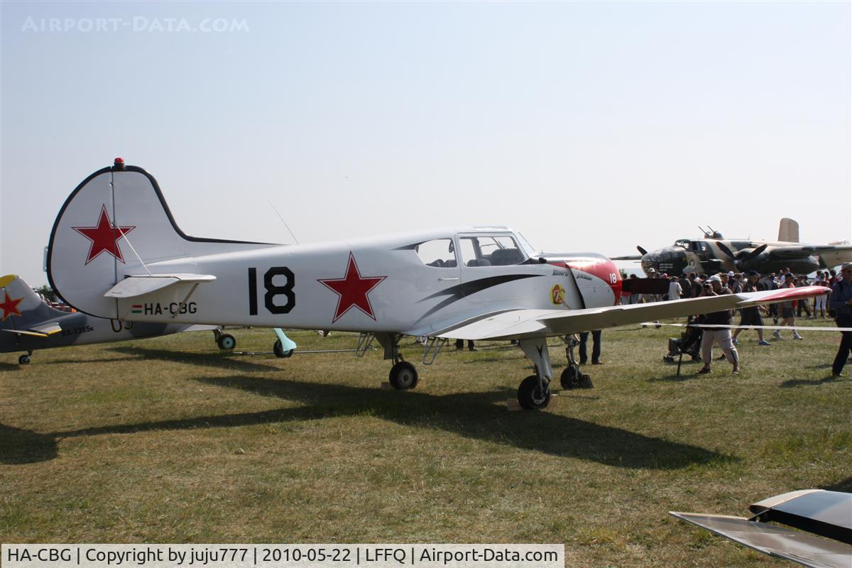 HA-CBG, Yakovlev Yak-18T C/N 89572, on display at La Ferté Alais