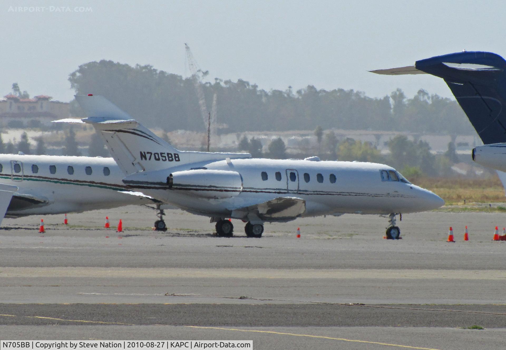 N705BB, 1984 British Aerospace BAe.125-800A C/N 258015, 1984 BAE 125-800A on hazy day @ Napa, CA