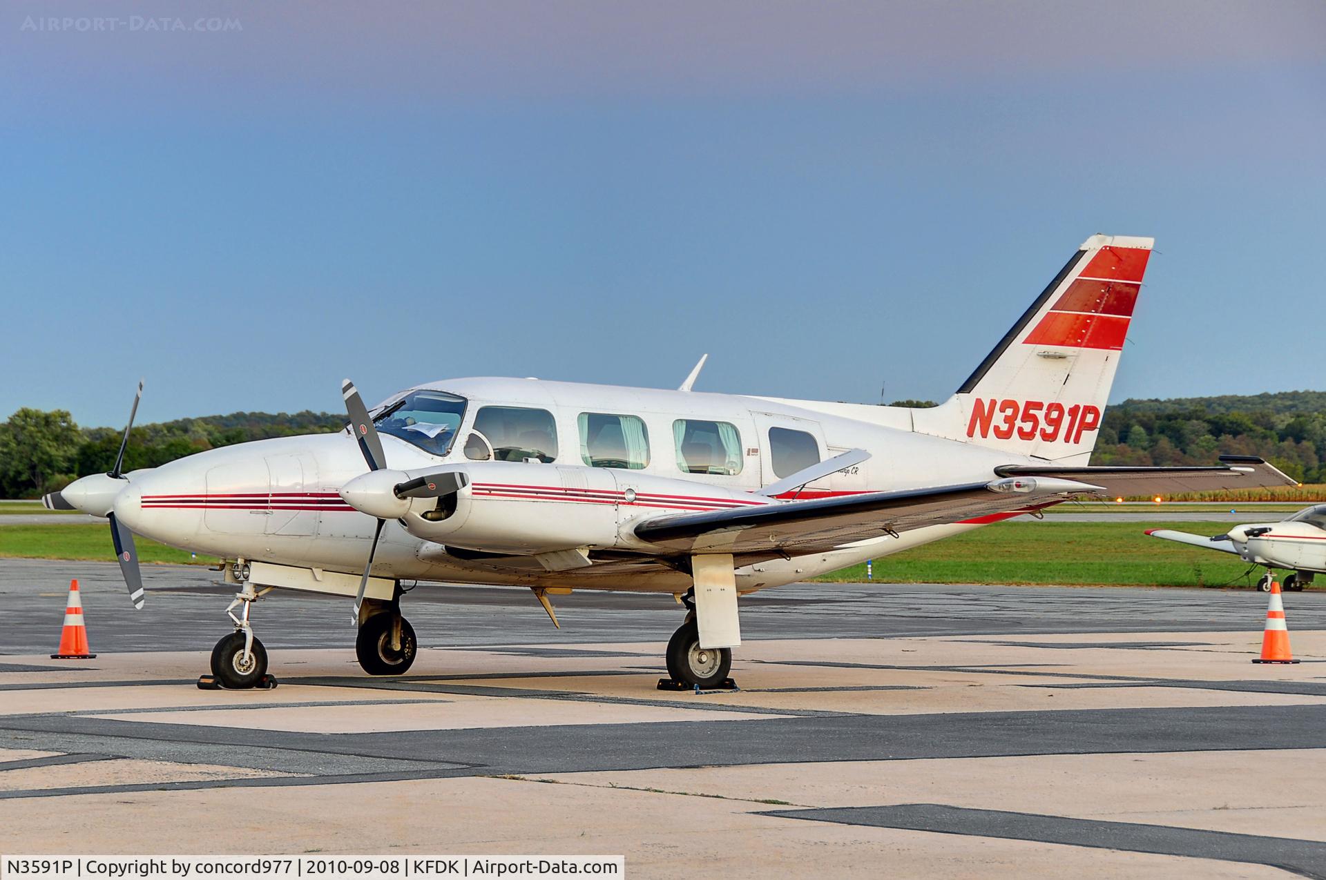 N3591P, 1980 Piper PA-31-325 Navajo C/R C/N 31-8012081, KFDK.  9/8/2010.