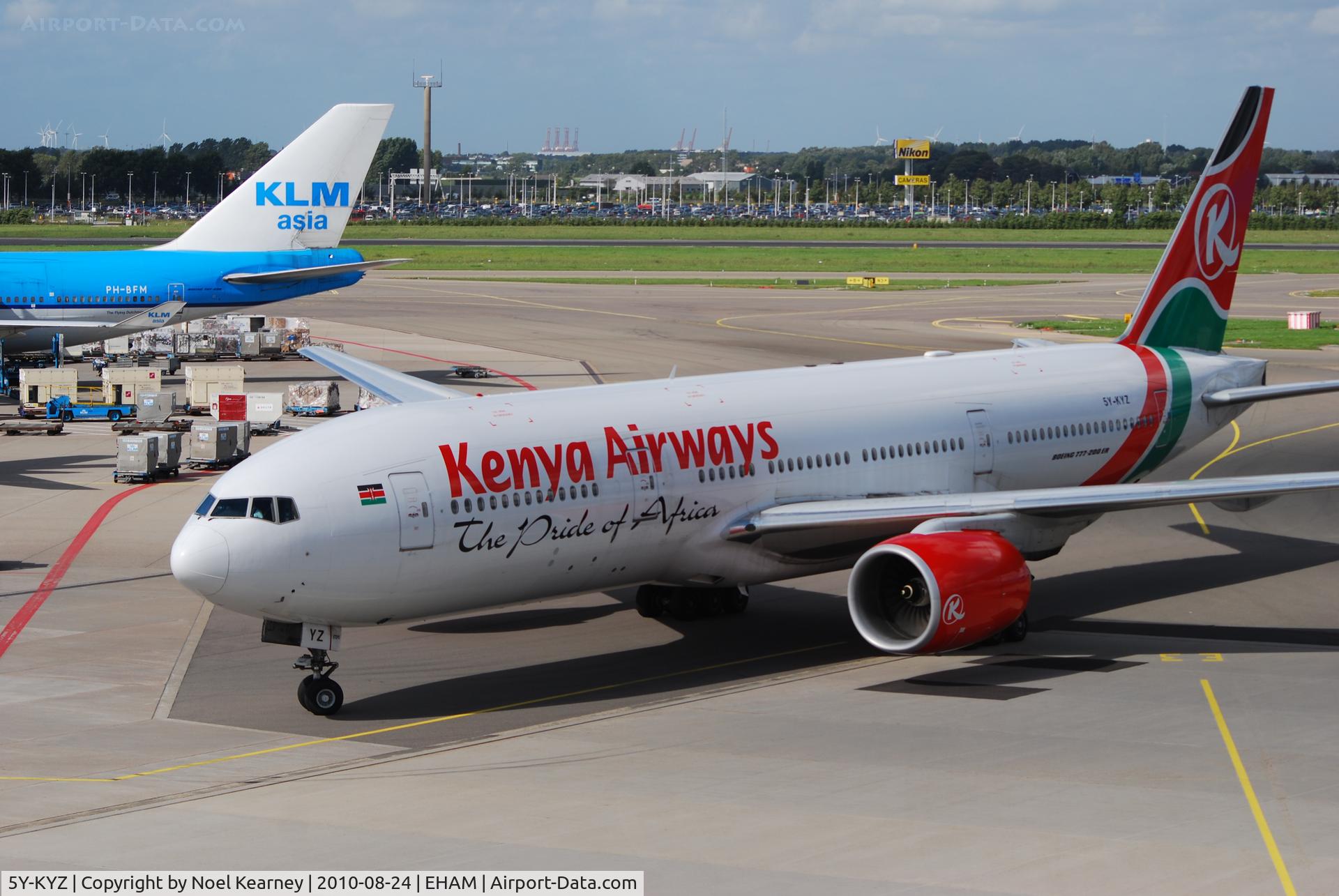 5Y-KYZ, 2007 Boeing 777-2U8ER C/N 36124, KENYA AIRWAYS