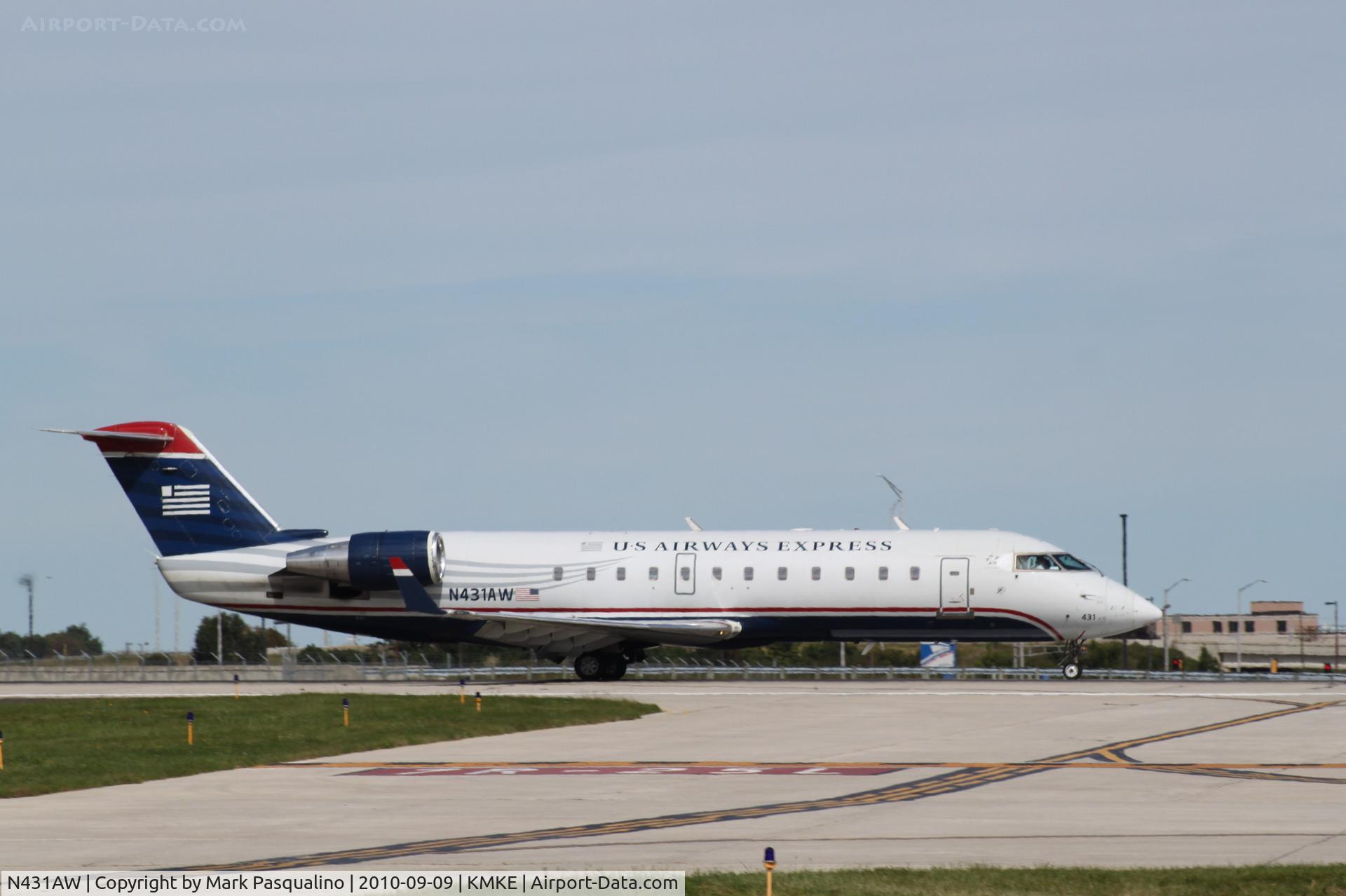N431AW, 1998 Bombardier CRJ-200ER (CL-600-2B19) C/N 7256, CL-600-2B19