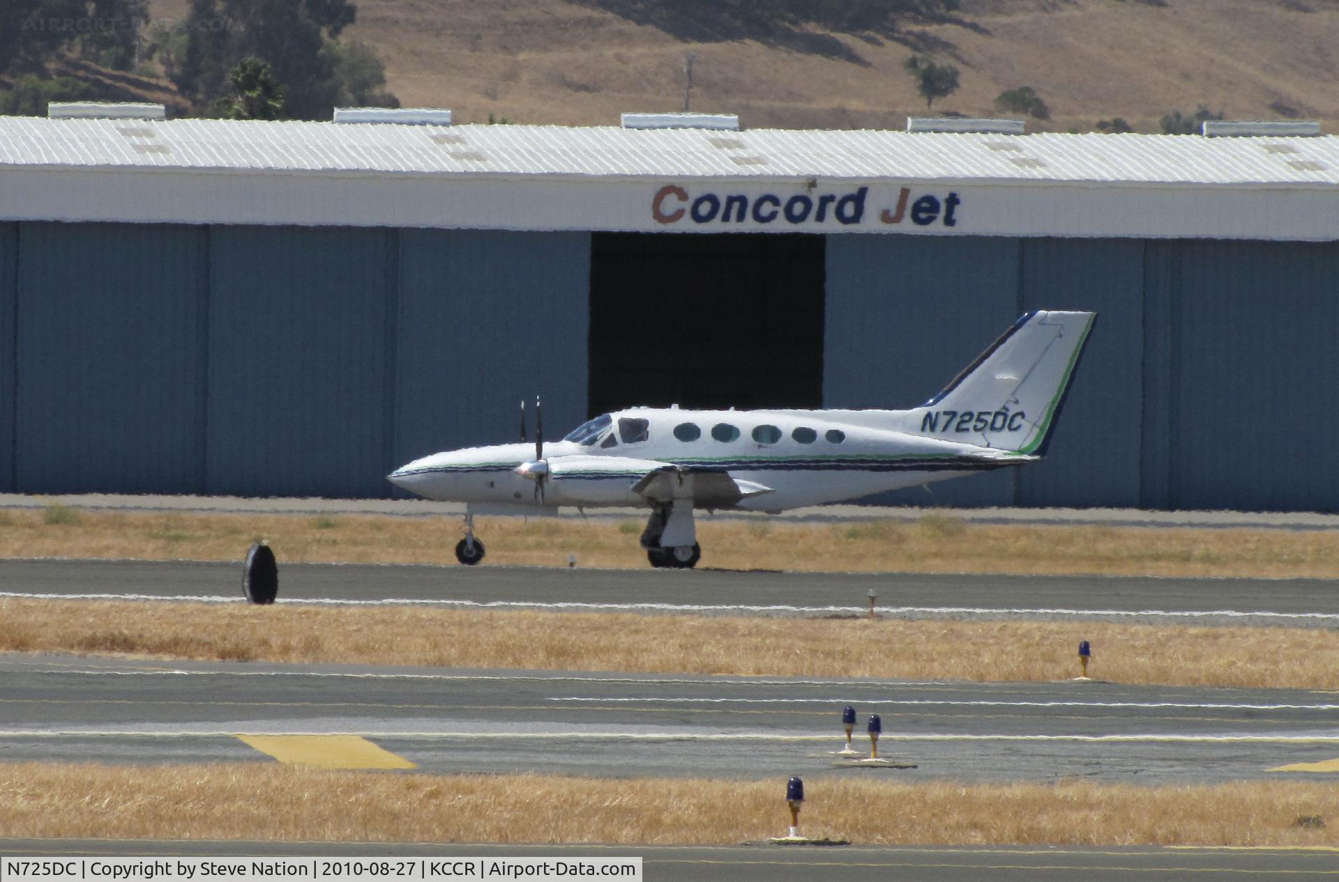 N725DC, 1981 Cessna 421C Golden Eagle C/N 421C1099, Locally-based 1981 Cessna 421C rolling out on RWY19R at Buchanan Field