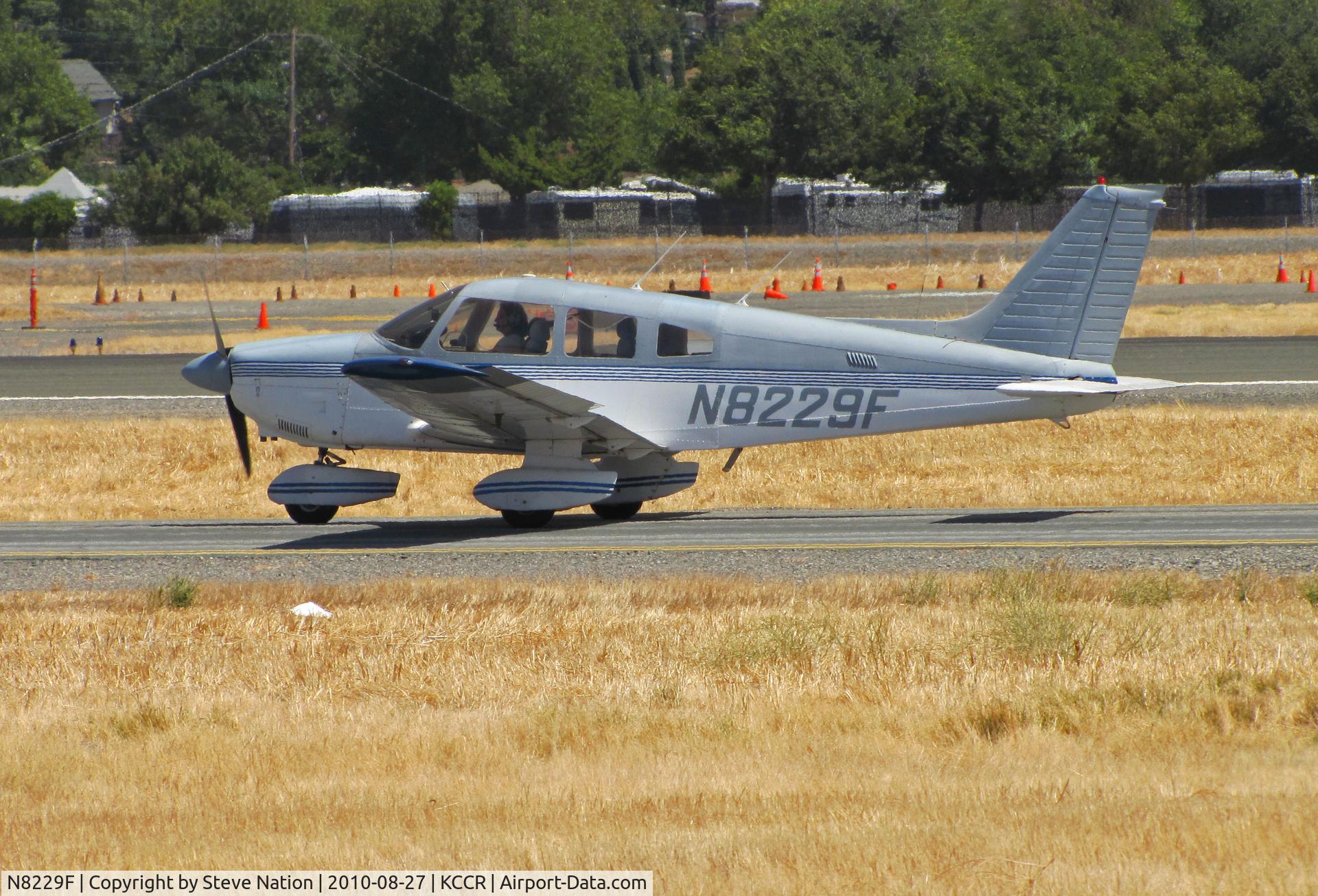 N8229F, 1980 Piper PA-28-181 C/N 28-8090328, Locally-based 1980 PA-28-181 taxis for take-off at Buchanan Field