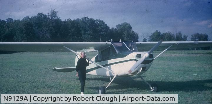 N9129A, 1949 Cessna 170A C/N 18888, This is a picture of my mother standing next to N9129A sometime in the early 1970's, I believe. My father owned this aircraft from the mid 1960's to early 1980's.