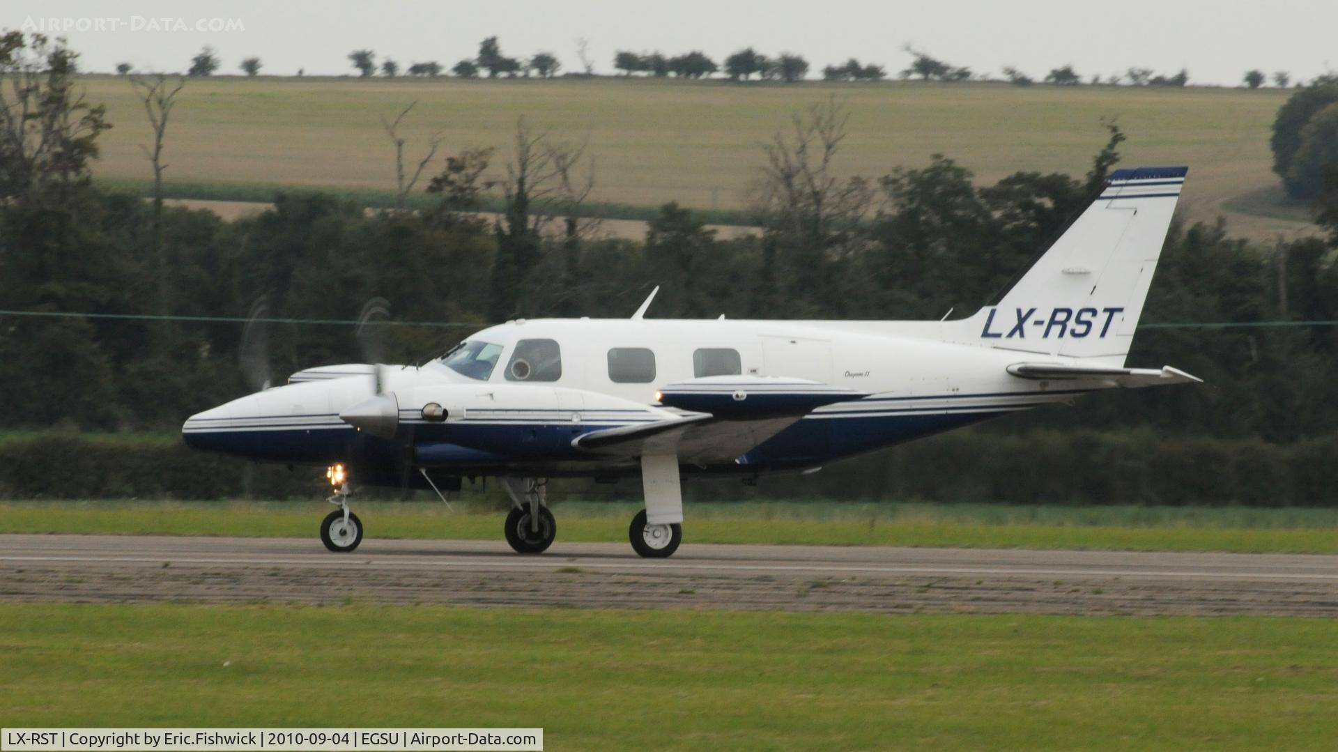 LX-RST, Piper PA-31T-620 Cheyenne II C/N 31T-7820027, LX-RST departing IWM Duxford Battle of Britain Air Show Sep. 2010