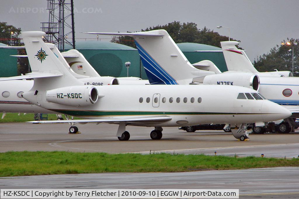 HZ-KSDC, Dassault Falcon 2000 C/N 142, Saudi registered Dassault Falcon 2000, c/n: 142 at Luton