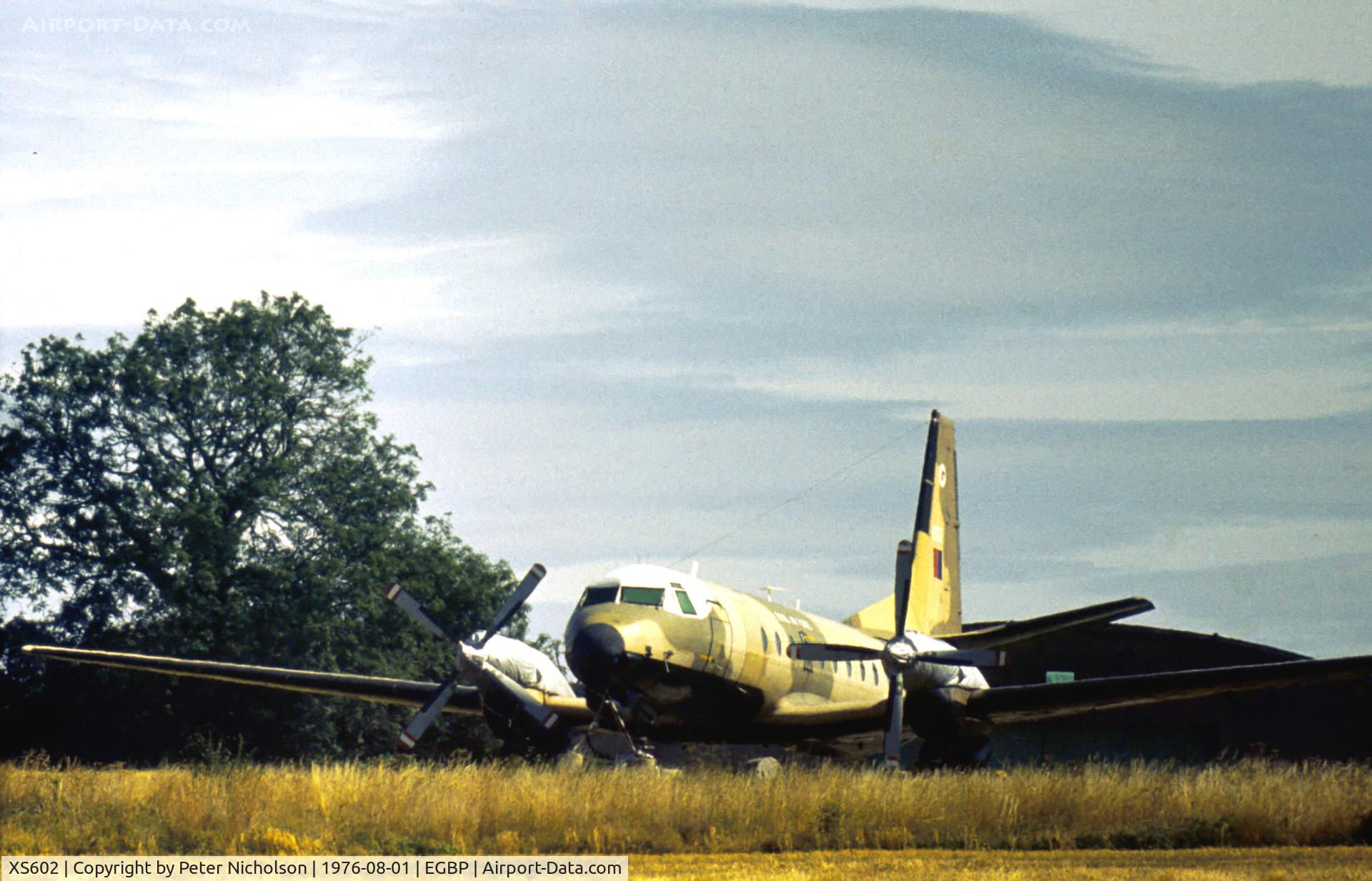 XS602, Hawker Siddeley HS-780 Andover C1 C/N Set 9, Andover C.1 ex-46 Squadron in storage at RAF Kemble in the Summer of 1976 was later to see service with the Royal New Zealand Air Force.