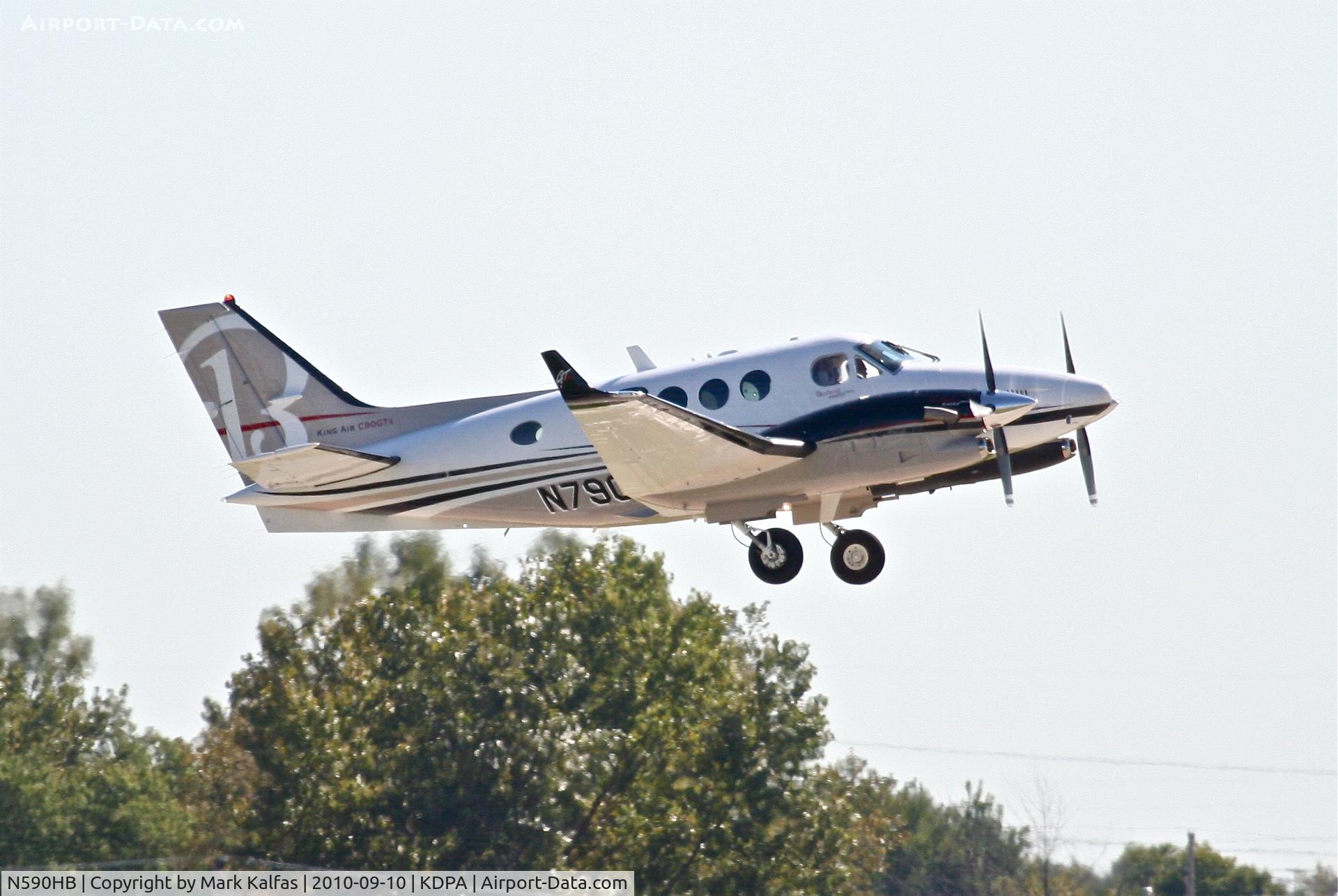 N590HB, Hawker Beechcraft C90GTI King Air C/N LJ-1934, MIDWEST JET CHARTER INC Hawker Beechcraft Corp C90GTI, N590HB departing 20R KDPA en route to KIND.