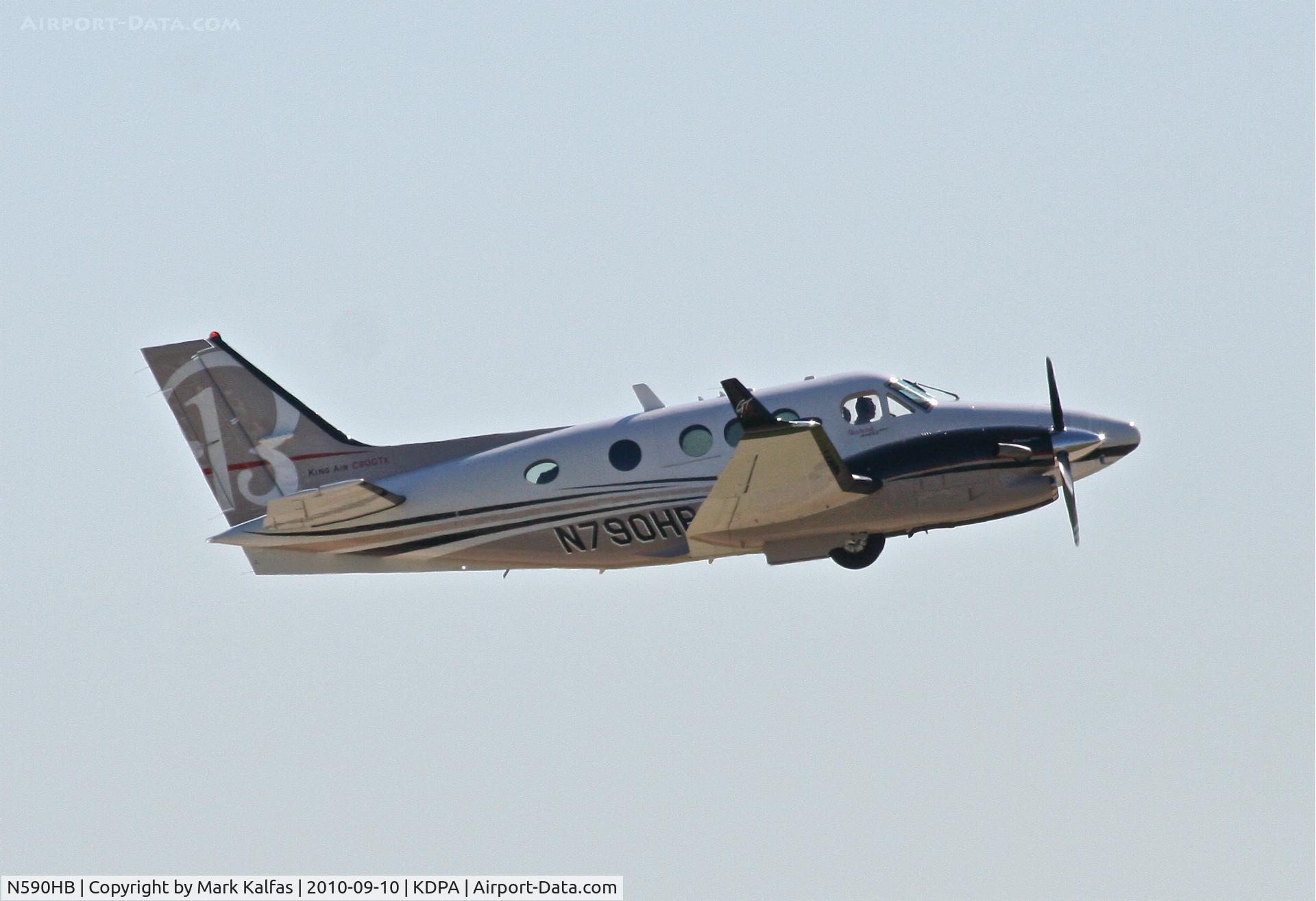 N590HB, Hawker Beechcraft C90GTI King Air C/N LJ-1934, MIDWEST JET CHARTER INC Hawker Beechcraft Corp C90GTI, N590HB departing 20R KDPA en route to KIND.