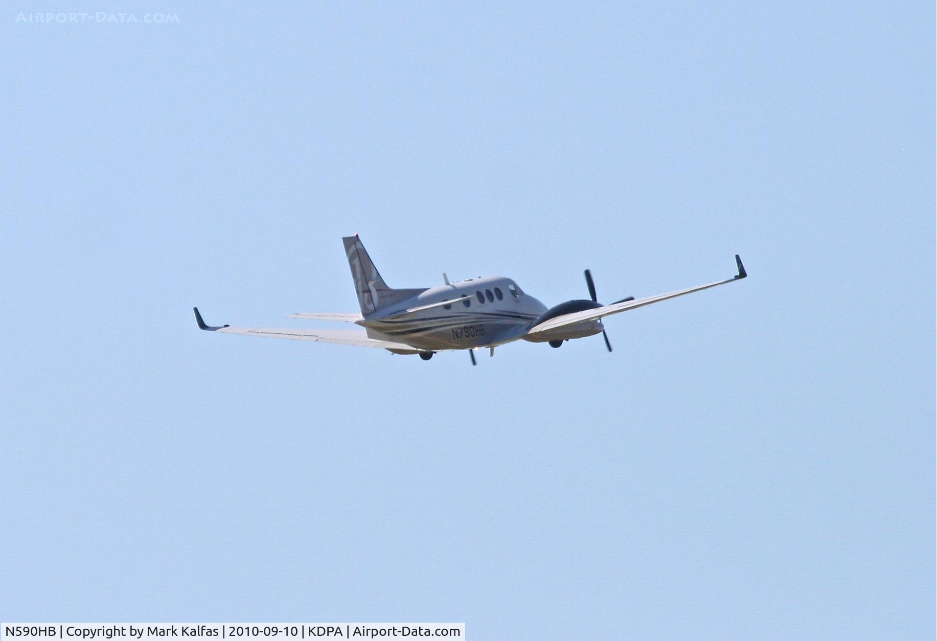 N590HB, Hawker Beechcraft C90GTI King Air C/N LJ-1934, MIDWEST JET CHARTER INC Hawker Beechcraft Corp C90GTI, N590HB departing 20R KDPA en route to KIND.