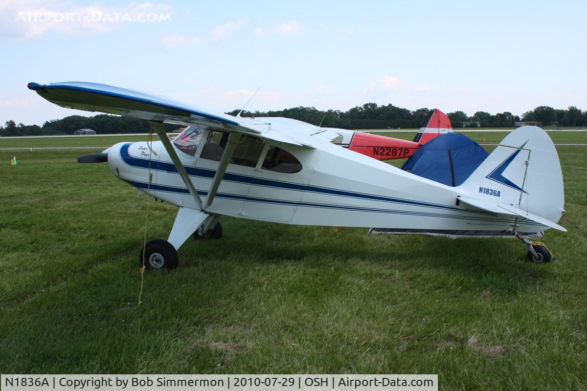N1836A, 1952 Piper PA-20 Pacer C/N 20-875, Oshkosh, Wisconsin during Airventure 2010