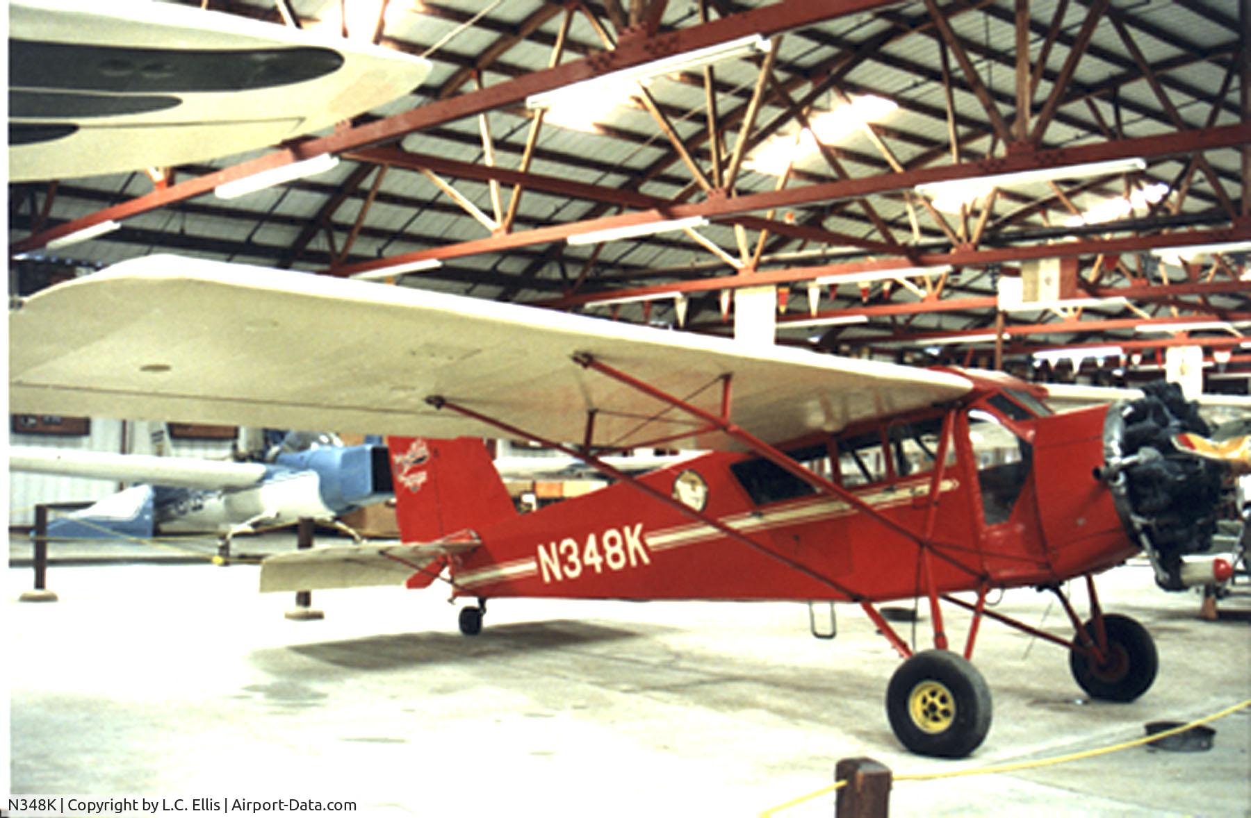 N348K, 1929 Curtiss-Robertson Robin C-2 C/N 475, Taken in the old Flying Lady Museum, Morgan Hill, CA, 1989