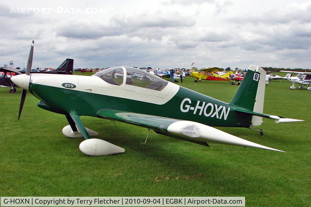 G-HOXN, 2007 Vans RV-9 C/N PFA 320-14229, 2007 Castleden Fal VANS RV-9, c/n: PFA 320-14229 at 2010 LAA National Rally