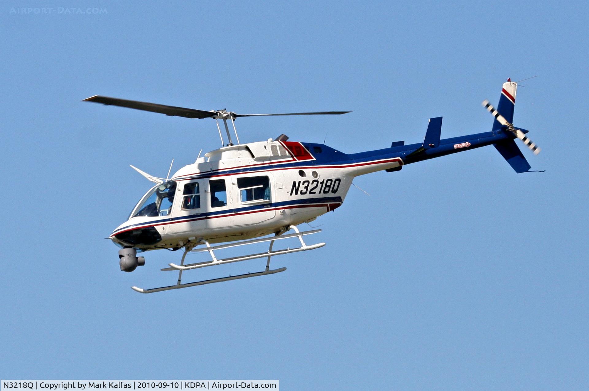 N3218Q, 1986 Bell 206L-3 LongRanger III C/N 51188, CLAYTON AIRCRAFT Bell 206L-3, N3218Q departing KDPA.