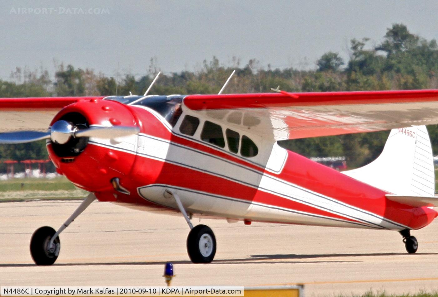 N4486C, 1954 Cessna 195B Businessliner C/N 16070, Cessna 195B, N4866C taxiway Romeo 4 KDPA.