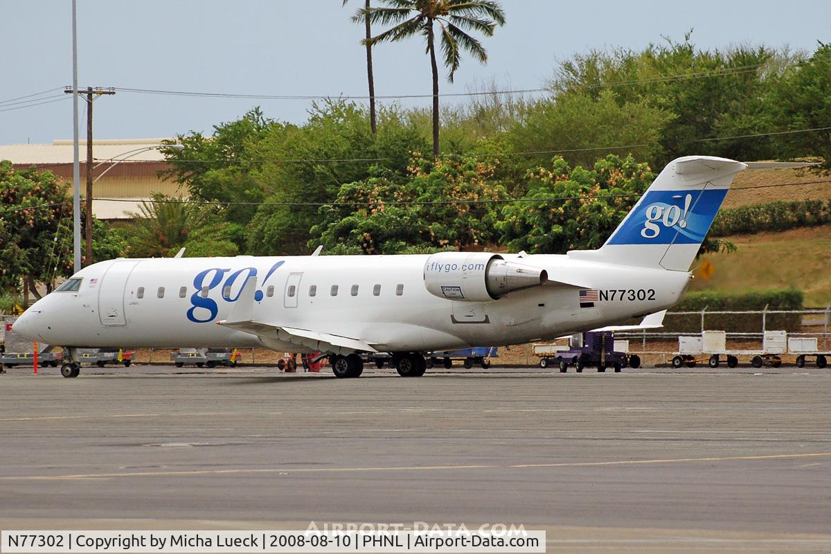 N77302, 1999 Bombardier CRJ-200LR (CL-600-2B19) C/N 7302, At Honolulu