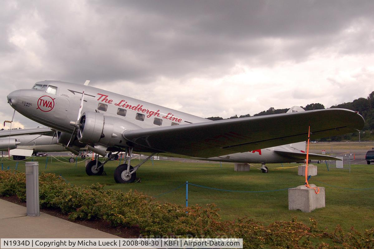 N1934D, 1935 Douglas DC-2-118B C/N 1368, At the Museum of Flight