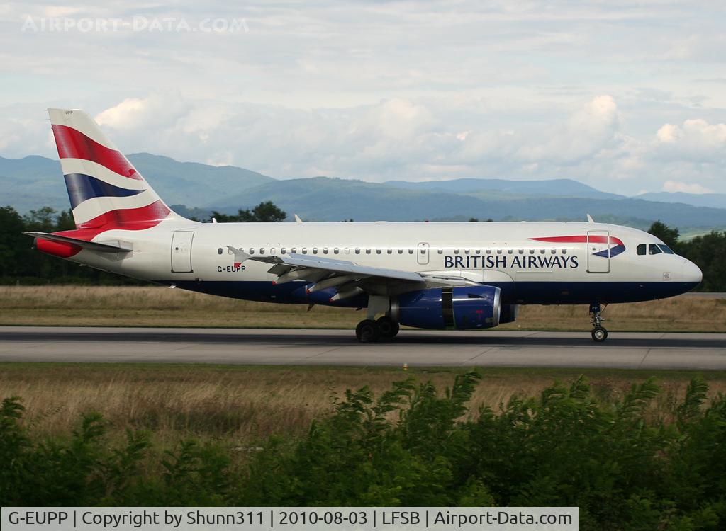 G-EUPP, 2000 Airbus A319-131 C/N 1295, Landing rwy 16