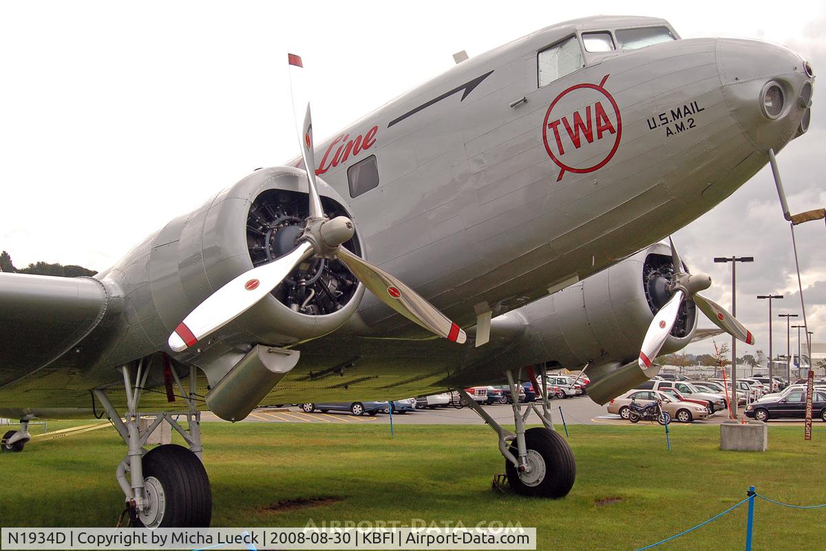 N1934D, 1935 Douglas DC-2-118B C/N 1368, At the Museum of Flight
