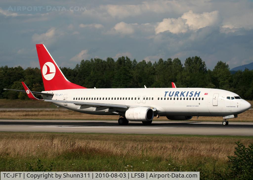 TC-JFT, 1999 Boeing 737-8F2 C/N 29780, Taking off rwy 16