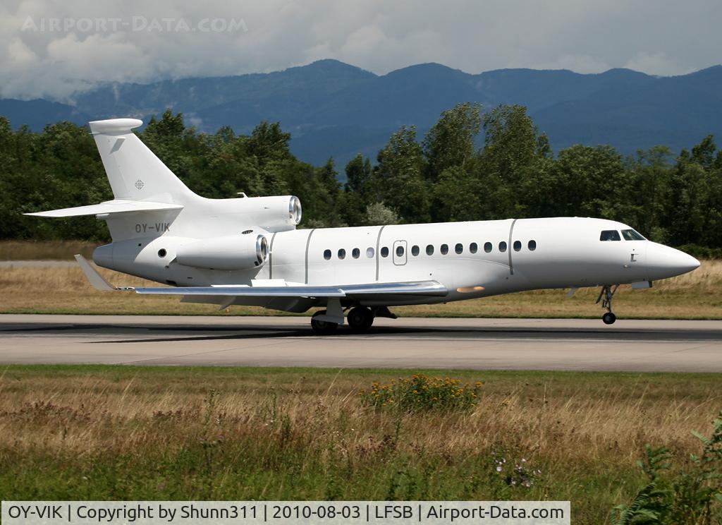 OY-VIK, 2010 Dassault Falcon 7X C/N 85, Landing rwy 16