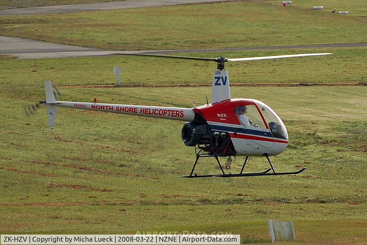 ZK-HZV, Robinson R22 Beta C/N 1533, At North Shore Aerodrome