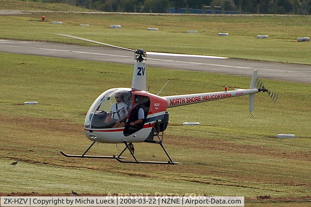 ZK-HZV, Robinson R22 Beta C/N 1533, At North Shore Aerodrome