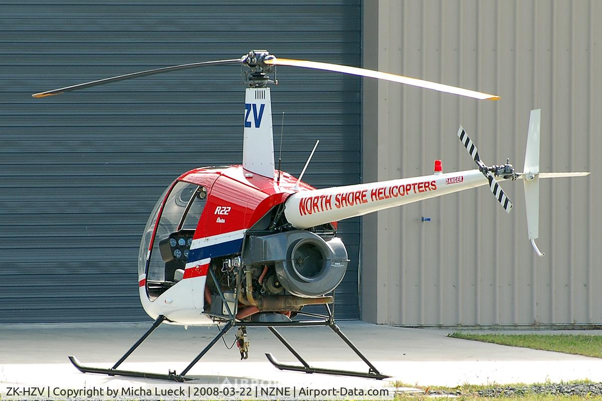 ZK-HZV, Robinson R22 Beta C/N 1533, At North Shore Aerodrome