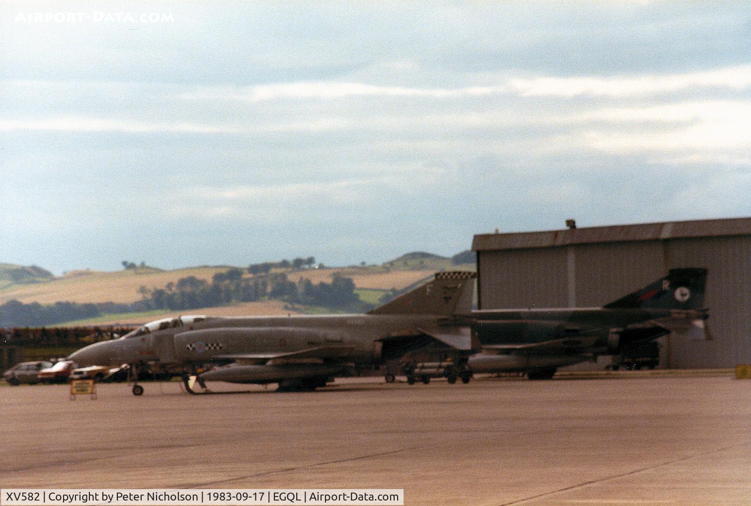 XV582, 1969 McDonnell Douglas Phantom FG1 C/N 3253/9336, Phantom FG.1 of 43 Squadron on alert duty during the 1983 RAF Leuchars Airshow - this aircraft was later to become Black Mike of 111 Squadron.