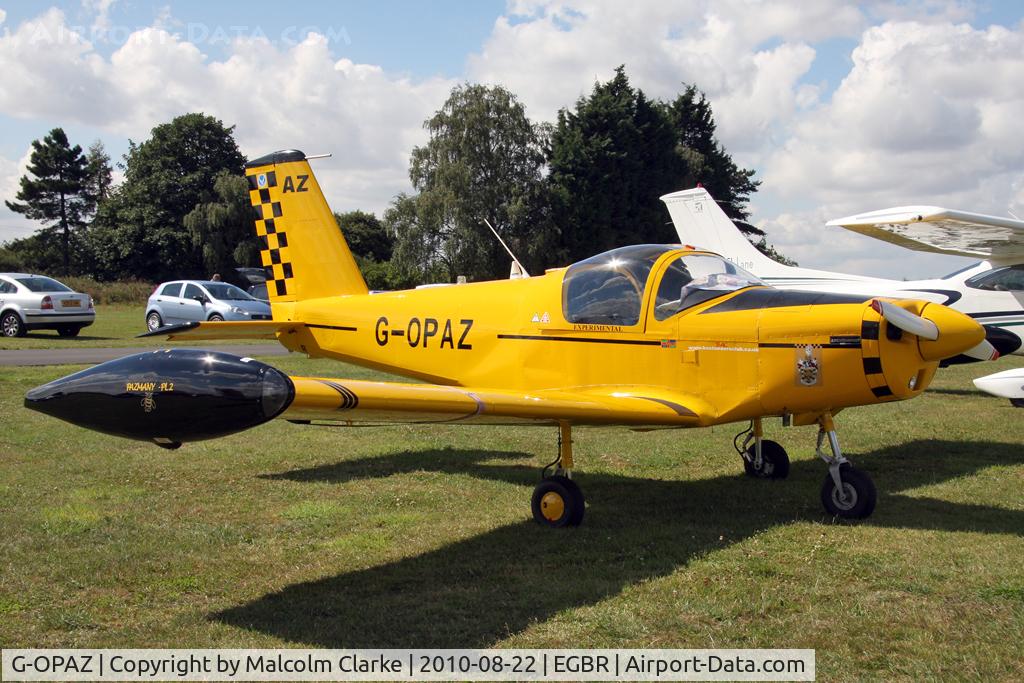 G-OPAZ, 2001 Pazmany PL-2 C/N PFA 069-10673, Pazmany PL-2 at Breighton Airfield's Summer Madness All Comers Fly-In in August 2010.
