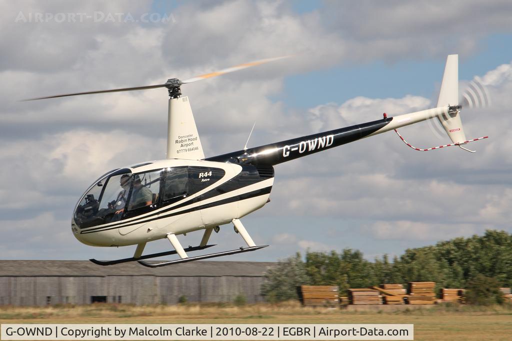 G-OWND, 1999 Robinson R44 Astro C/N 0644, Robinson R44 Astro at Breighton Airfield's Summer Madness All Comers Fly-In in August 2010.