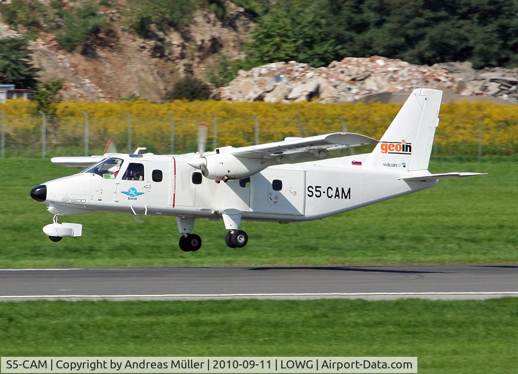 S5-CAM, SIAI-Marchetti SF-600 Canguro C/N SM006, Landing rwy 17.