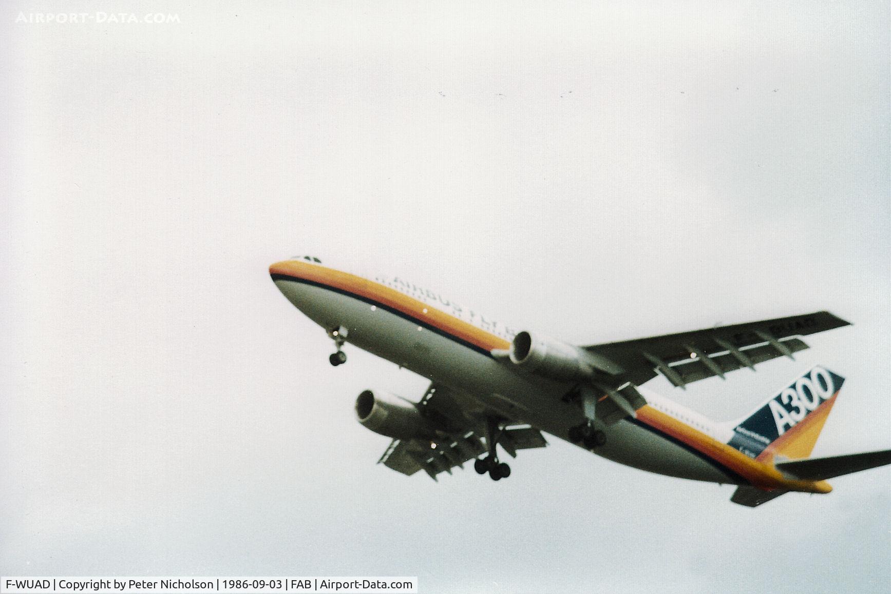 F-WUAD, 1973 Airbus A300B2-103 C/N 003, The Airbus Fly-by-Wire demonstrator was flown at the 1986 Farnborough Airshow.