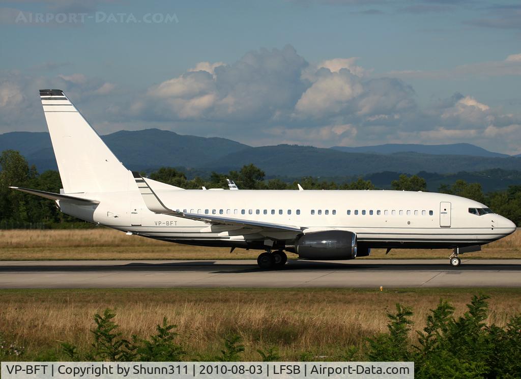 VP-BFT, 2007 Boeing 737-7JB BBJ C/N 36714/2340, Takinf off rwy 16
