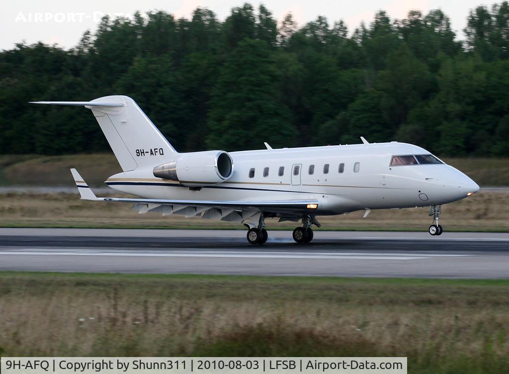 9H-AFQ, 2007 Bombardier Challenger 605 (CL-600-2B16) C/N 5709, Landing rwy 16