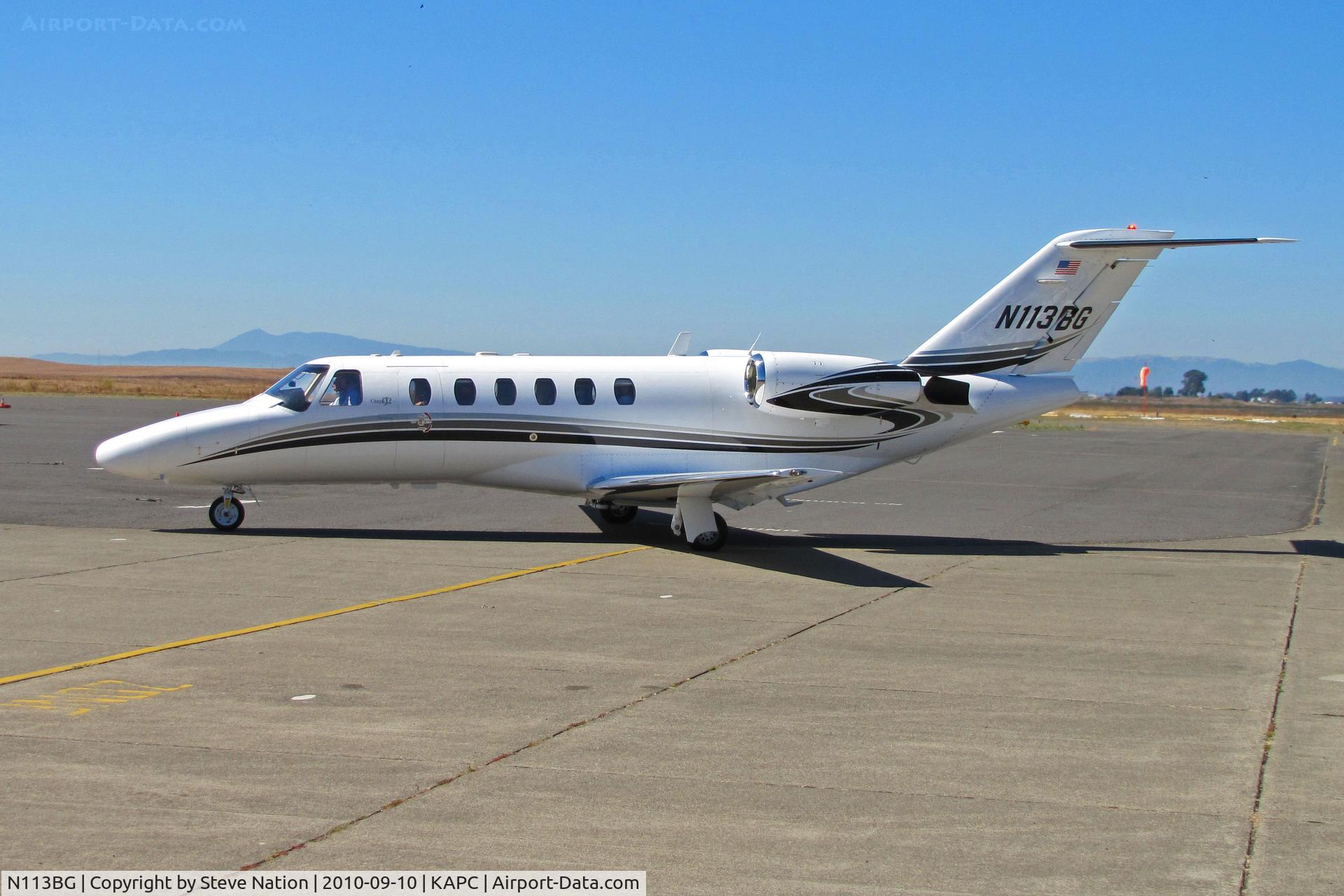 N113BG, 2002 Cessna 525A CitationJet CJ2 C/N 525A-0078, 7G's Aviation 2002 Cessna 525A arriving from KBFL Bakersfield Meadows Fld, CA