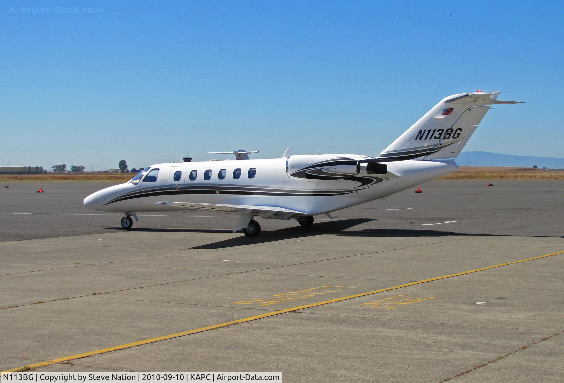 N113BG, 2002 Cessna 525A CitationJet CJ2 C/N 525A-0078, 7G's Aviation 2002 Cessna 525A arriving from KBFL Bakersfield Meadows Fld, CA