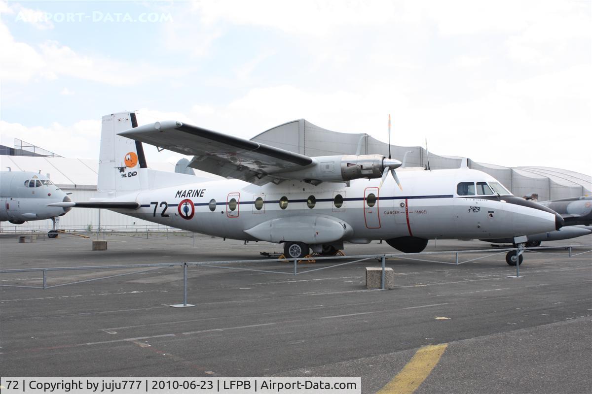 72, Aerospatiale N-262E Fregate C/N 72, on dispay at Le Bourget Muséum