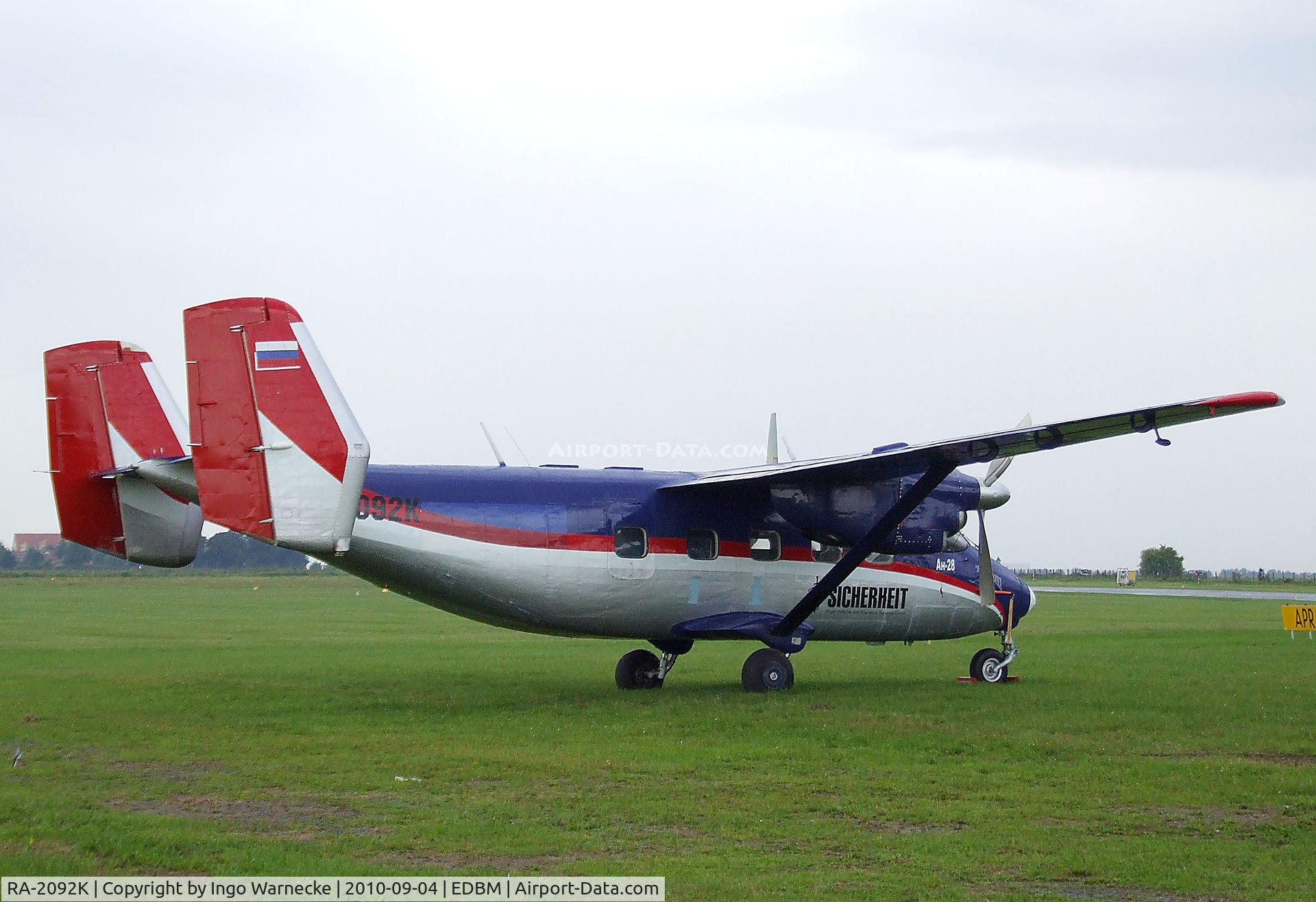 RA-2092K, Antonov An-28 C/N 1AJ001-04, Antonov An-28 CASH 'Ana Bolika' at the 2010 Air Magdeburg