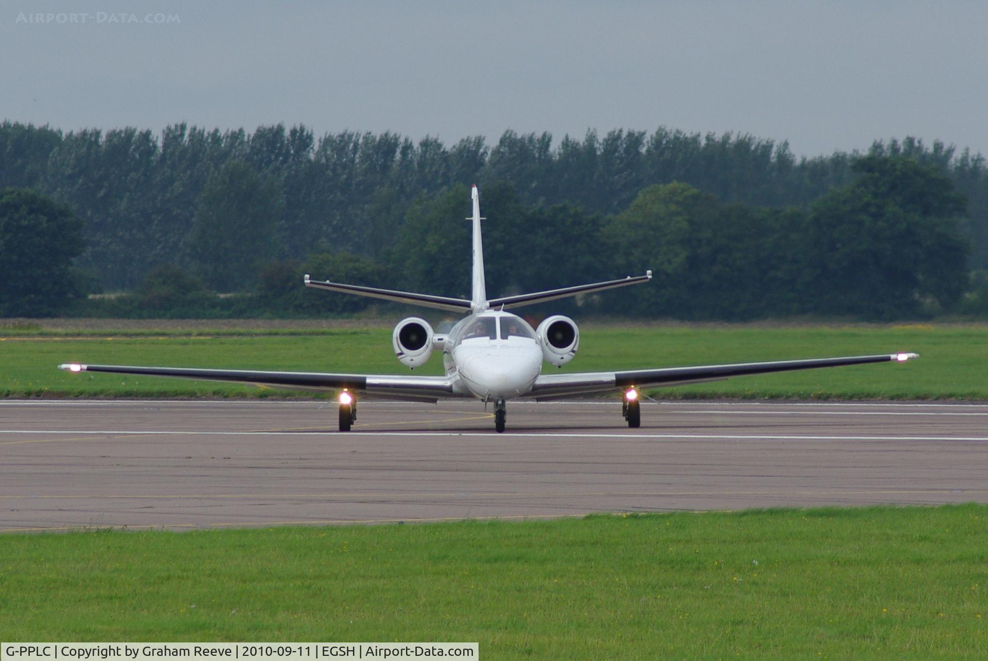 G-PPLC, 1990 Cessna 560 Citation V C/N 560-0059, About to depart.