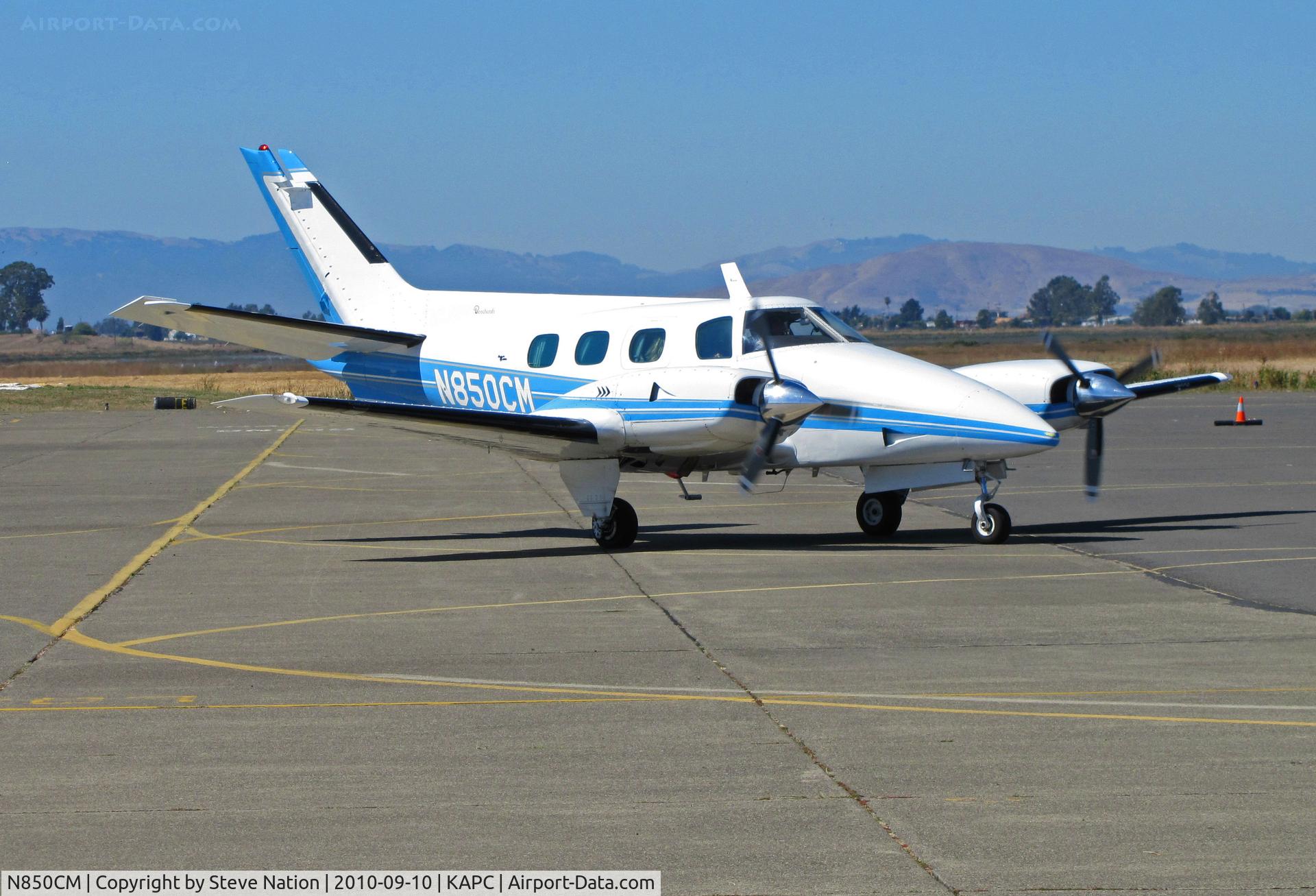 N850CM, 1972 Beech A60 Duke C/N P-213, Salem, OR-based 1972 Beech A60 arriving from KSBP/San Luis Obispo, CA
