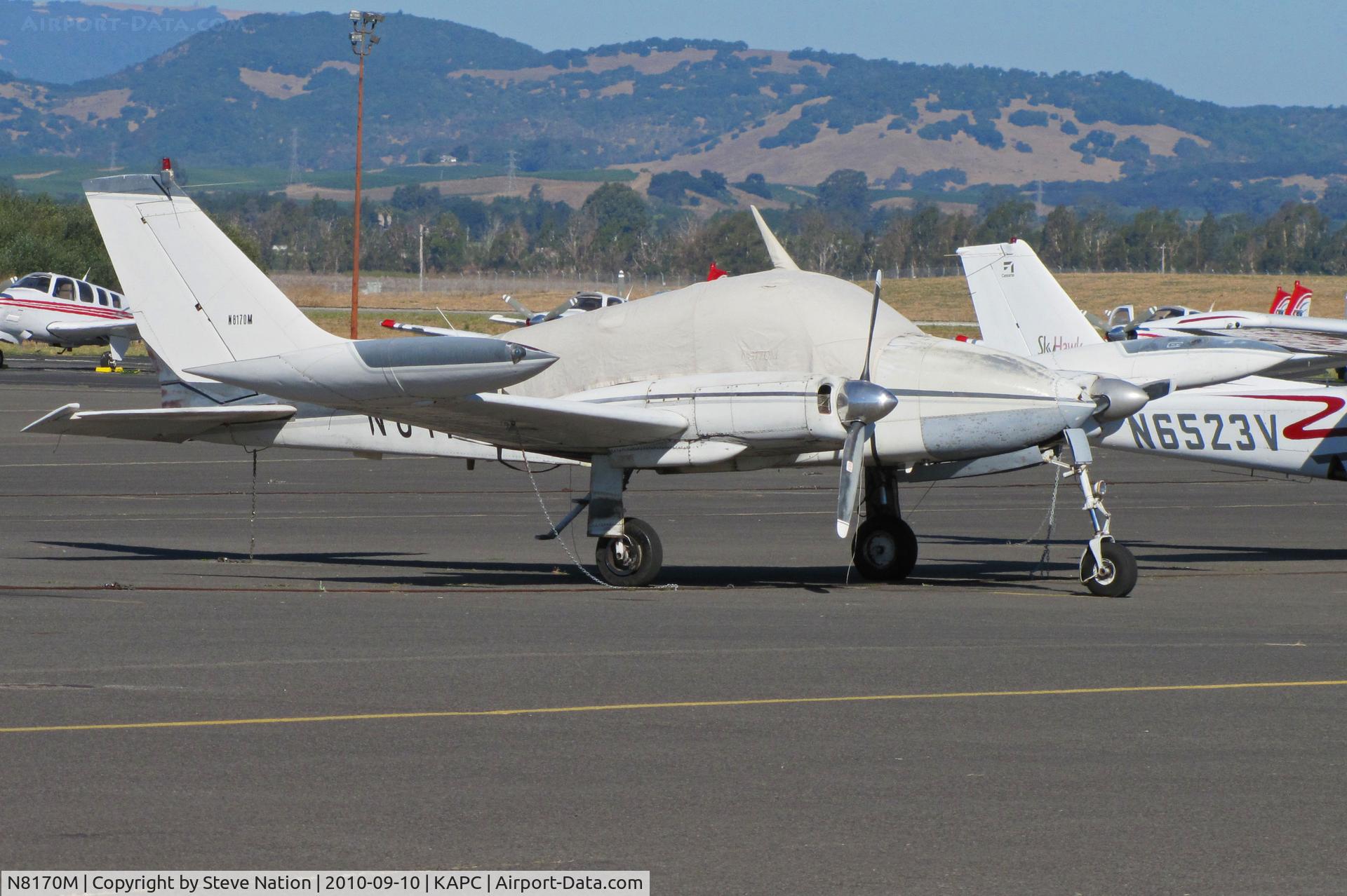 N8170M, 1964 Cessna 310I C/N 310I0170, Nevada-based 1964 Cessna 310I on transient ramp at Napa, CA (small regn on tail is visible)