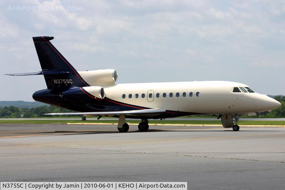 N375SC, 2008 Dassault Falcon 900EX C/N 215, A very rare visitor to Shelby.