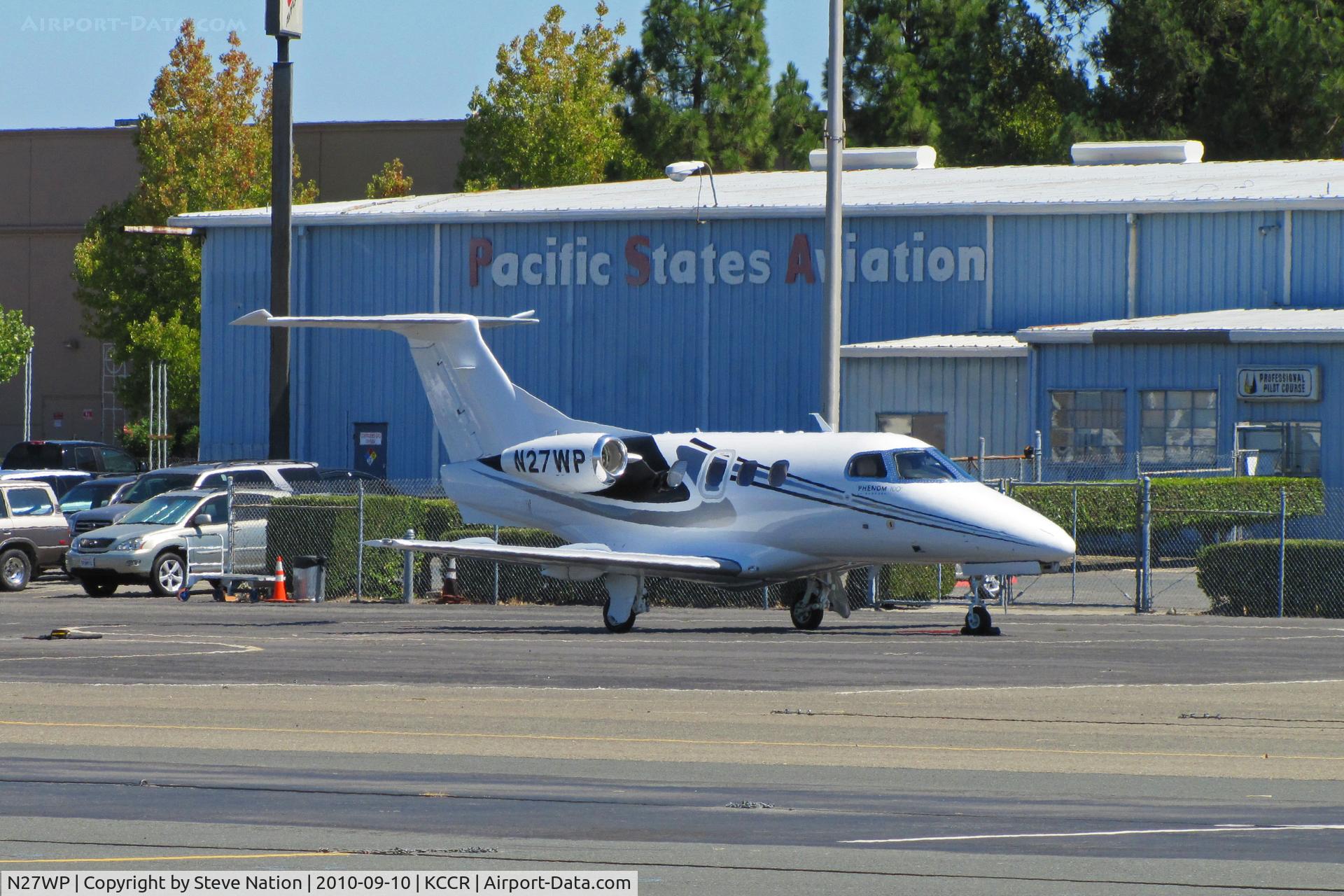 N27WP, 2009 Embraer EMB-500 Phenom 100 C/N 50000058, Passport 100 LLC, Santa Barbara, CA Phenom 100 on Pacific States Aviation (PSA - ahhhh when once that was the premier California connection!) ramp